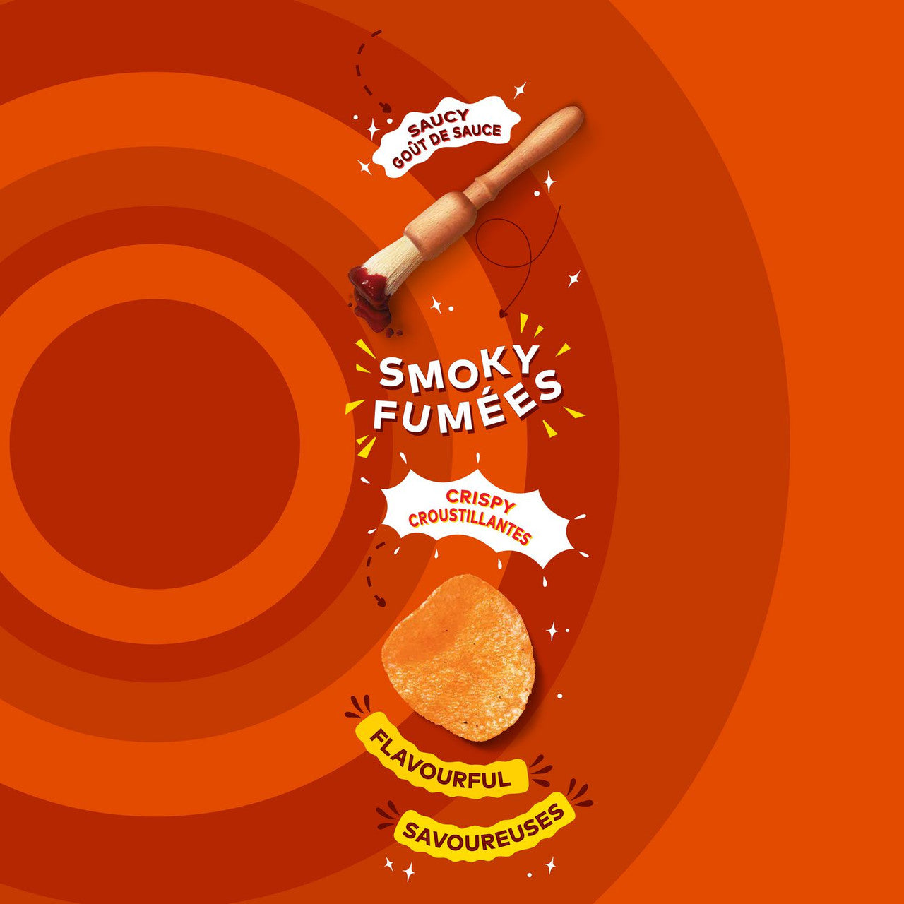 Lay's Old Fashioned Bar-B-Q Potato Chips 235g/8 oz.,  {Imported from Canada}