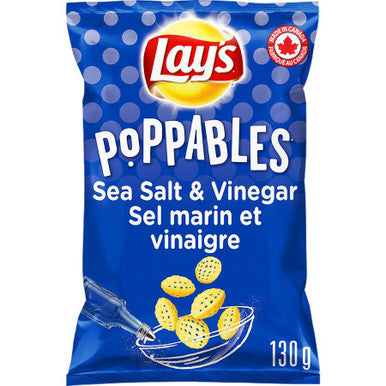 Lay's Poppables Sea Salt & Vinegar Potato Snack, 130g/4.5 oz., {Imported from Canada}