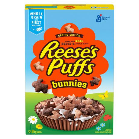 Reese Puffs Bunnies Cereal, Special Easter Edition, 326g/11.5 oz., {Imported from Canada}