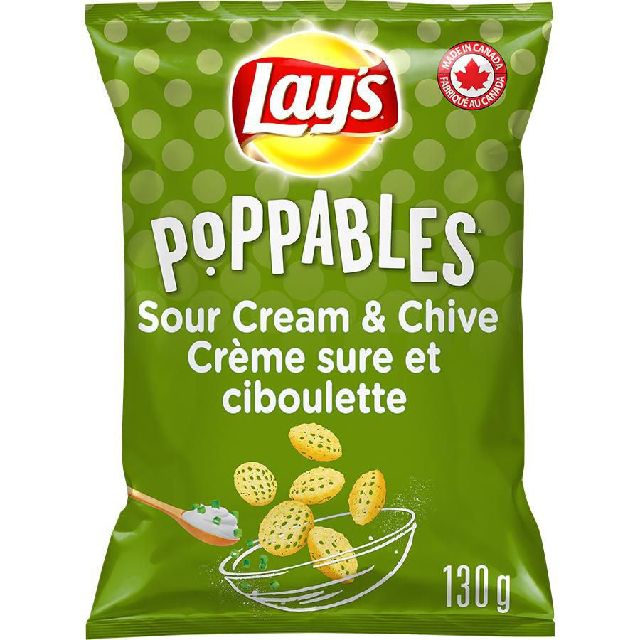 Lay's Poppables Sour Cream & Chives Potato Snack, 130g/4.5 oz., {Imported from Canada}