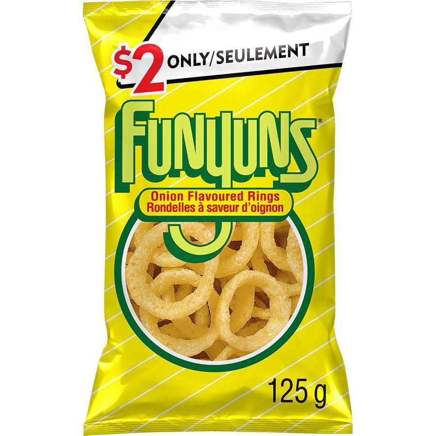 Funyuns Onion Flavored Rings, 125g/4.4 oz., (Imported from Canada)