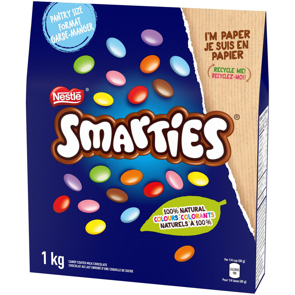 Nestle Chocolate Smarties Pantry Size 1kg/2.2lb Paper Bag, {Imported from Canada}