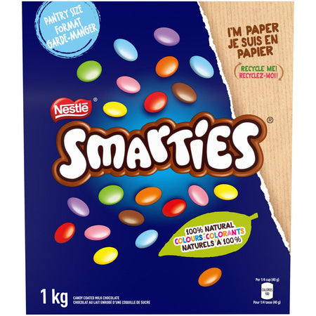 Nestle Chocolate Smarties Pantry Size 1kg/2.2lb Paper Bag, {Imported from Canada}