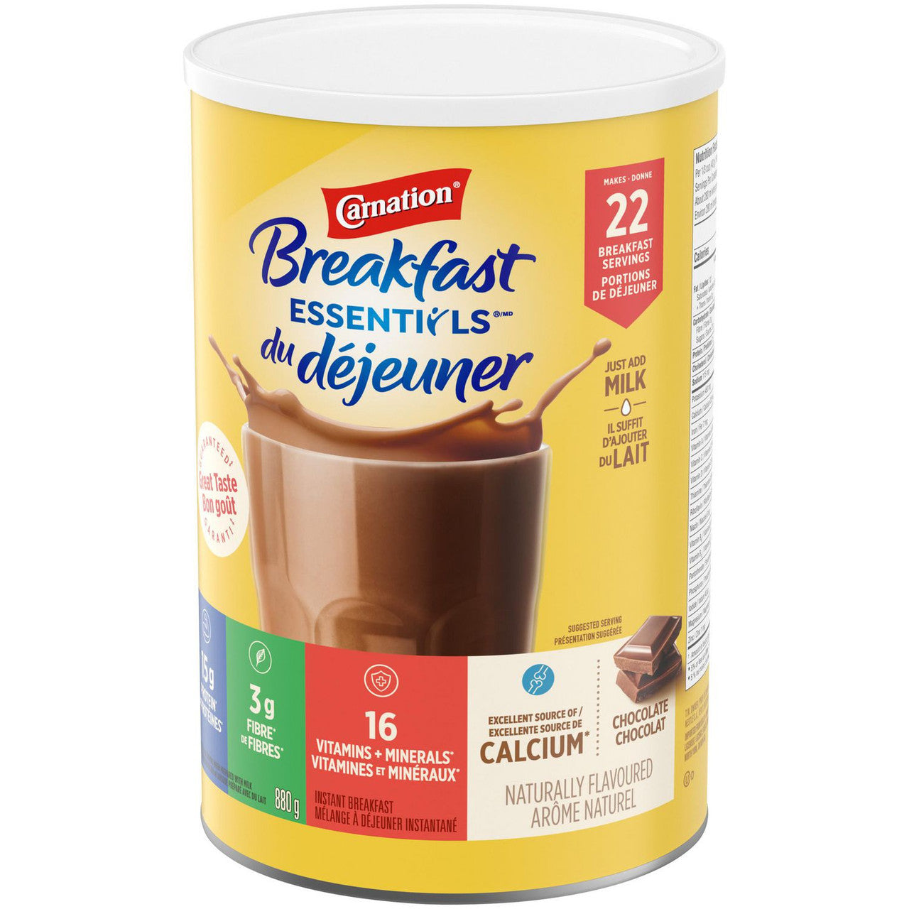 Carnation Breakfast Essentials Chocolate Drink Mix, 880g/1.9 lbs. {Imported from Canada}