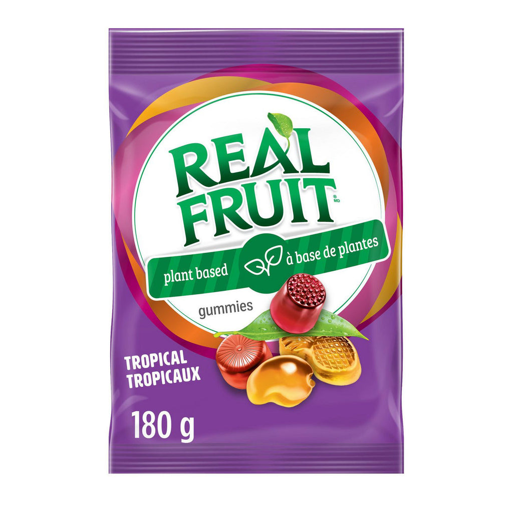 Dare RealFruit Gummies, Tropical Flavor, 180g/6.3 oz., Bag, {Imported from Canada}