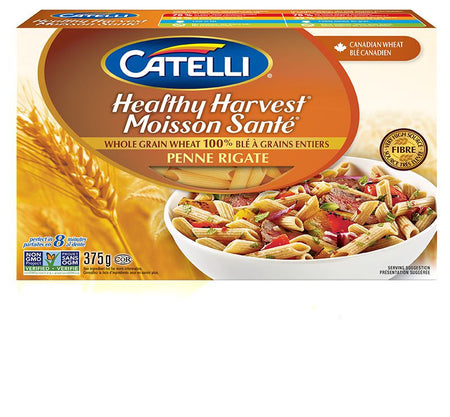 Catelli Healthy Harvest Whole Wheat Penne Rigate Pasta, 375g/13.2 oz., {Imported from Canada}