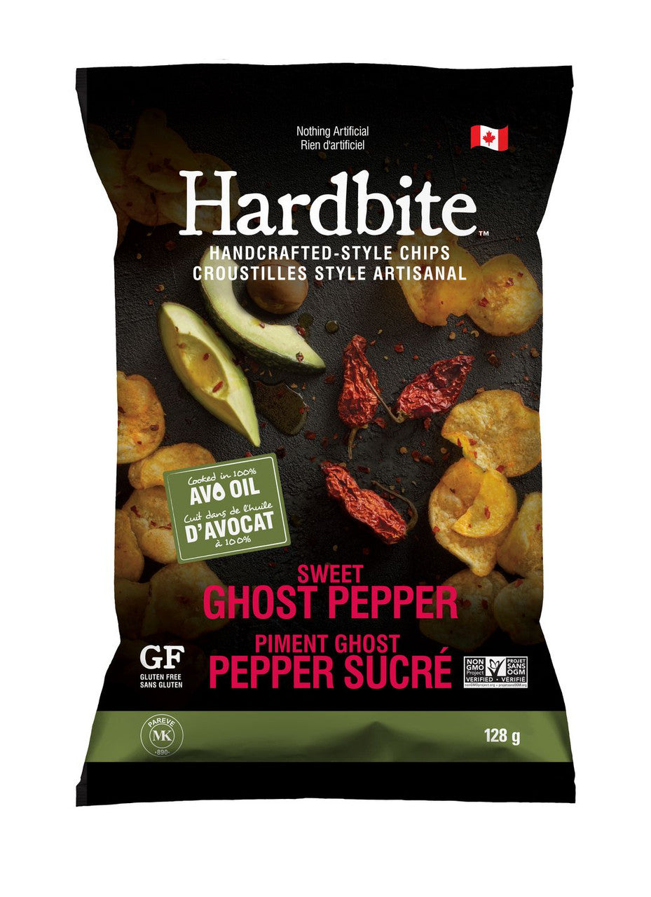 Hardbite Sweet Ghost Pepper baked in Avocado Oil Chips, 128g/4.5 oz., {Imported from Canada}