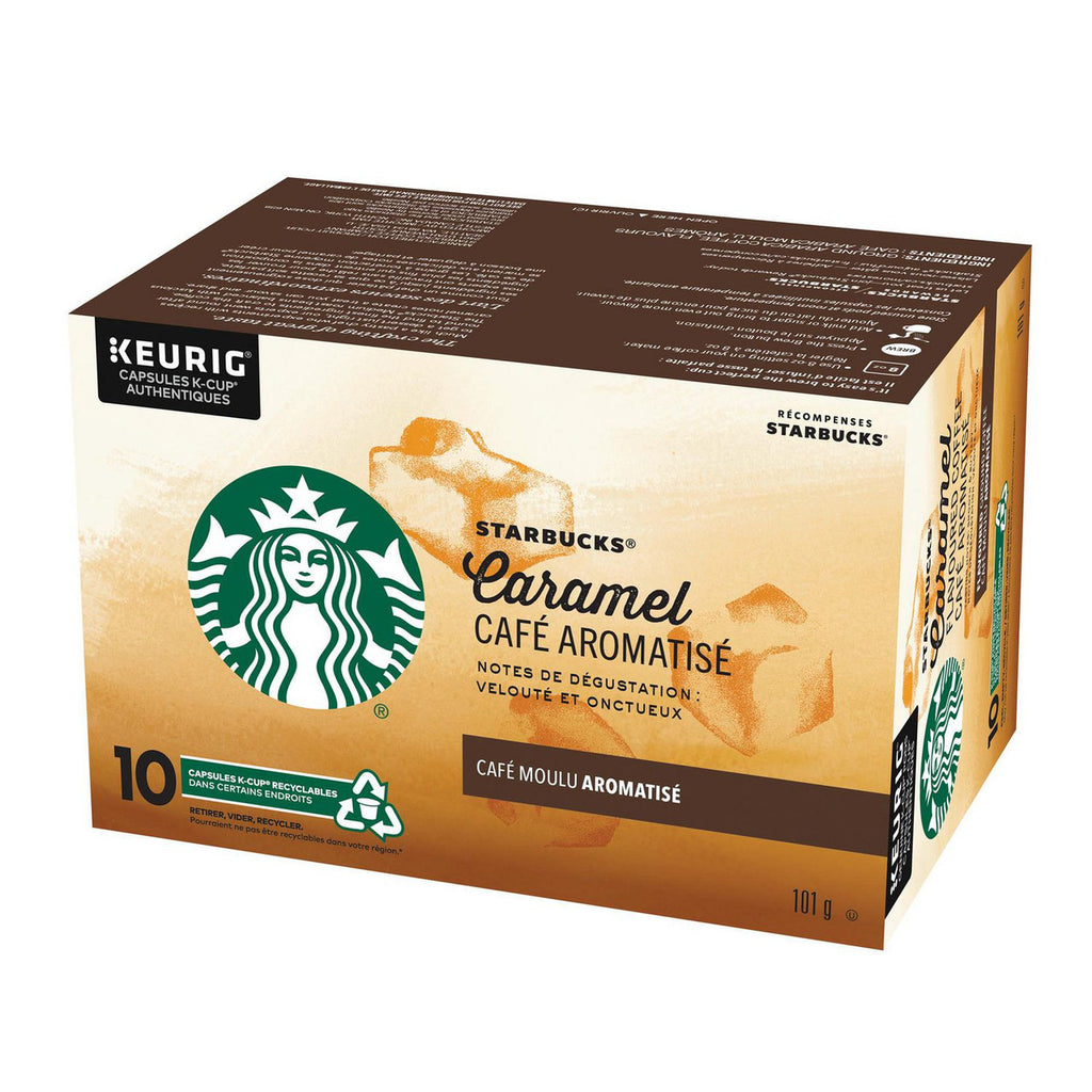 Starbucks Caramel Flavored Coffee K-Cup 10ct, 101g/3.5 oz. (Imported from Canada)