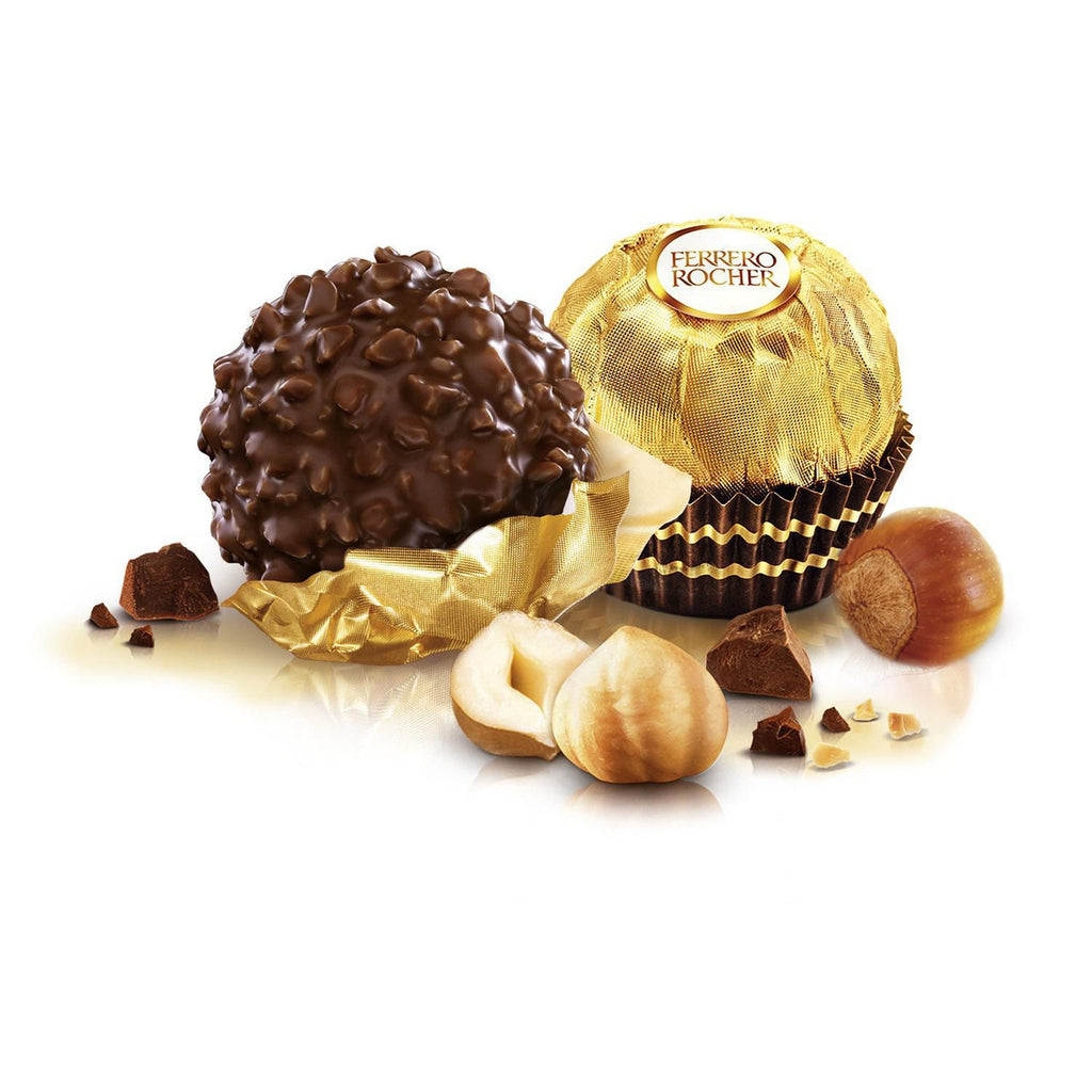 Ferrero Rocher Fine Hazelnut Chocolate Pralines, 37g/1.3 oz. {Imported from Canada}