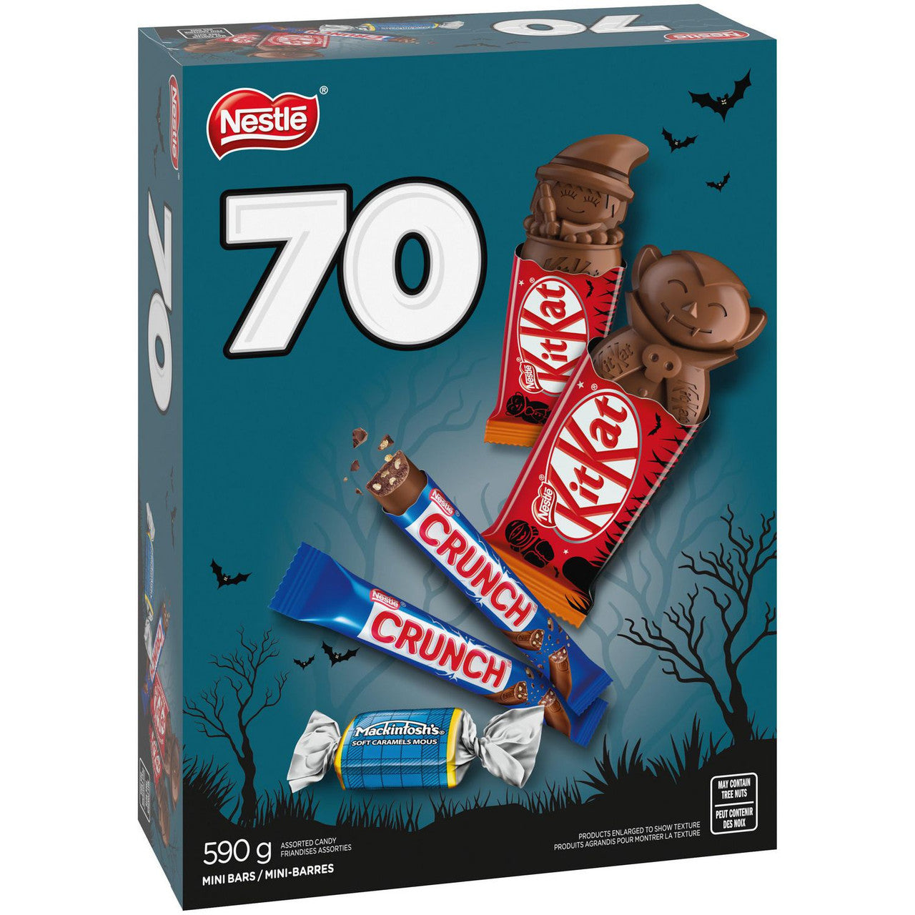 Nestle Minis Assorted Halloween Chocolate Bars, 70ct., 590g/1.3 lbs., {Imported from Canada}
