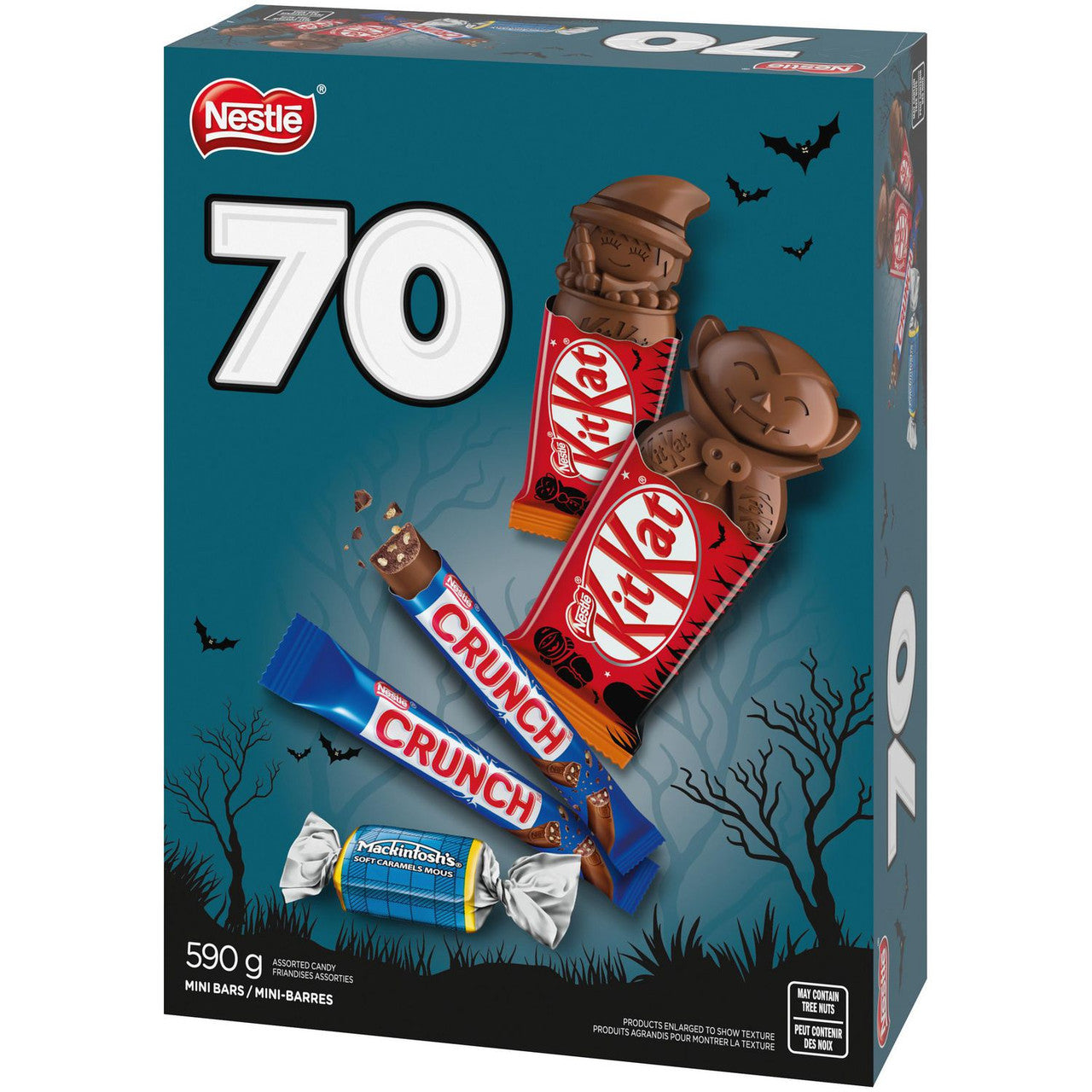 Nestle Minis Assorted Halloween Chocolate Bars, 70ct., 590g/1.3 lbs., {Imported from Canada}