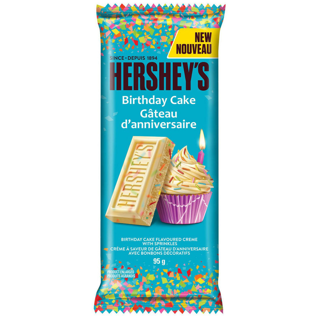 Hershey's Birthday Cake Chocolate Bar, 95g/3.4 oz., {Imported from Canada}