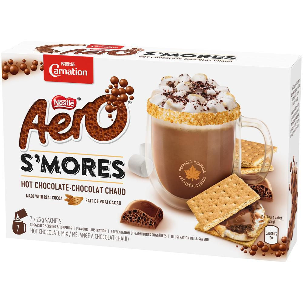 Carnation Hot Chocolate, Aero S'mores (7ct x 25g) sachets, {Imported from Canada}