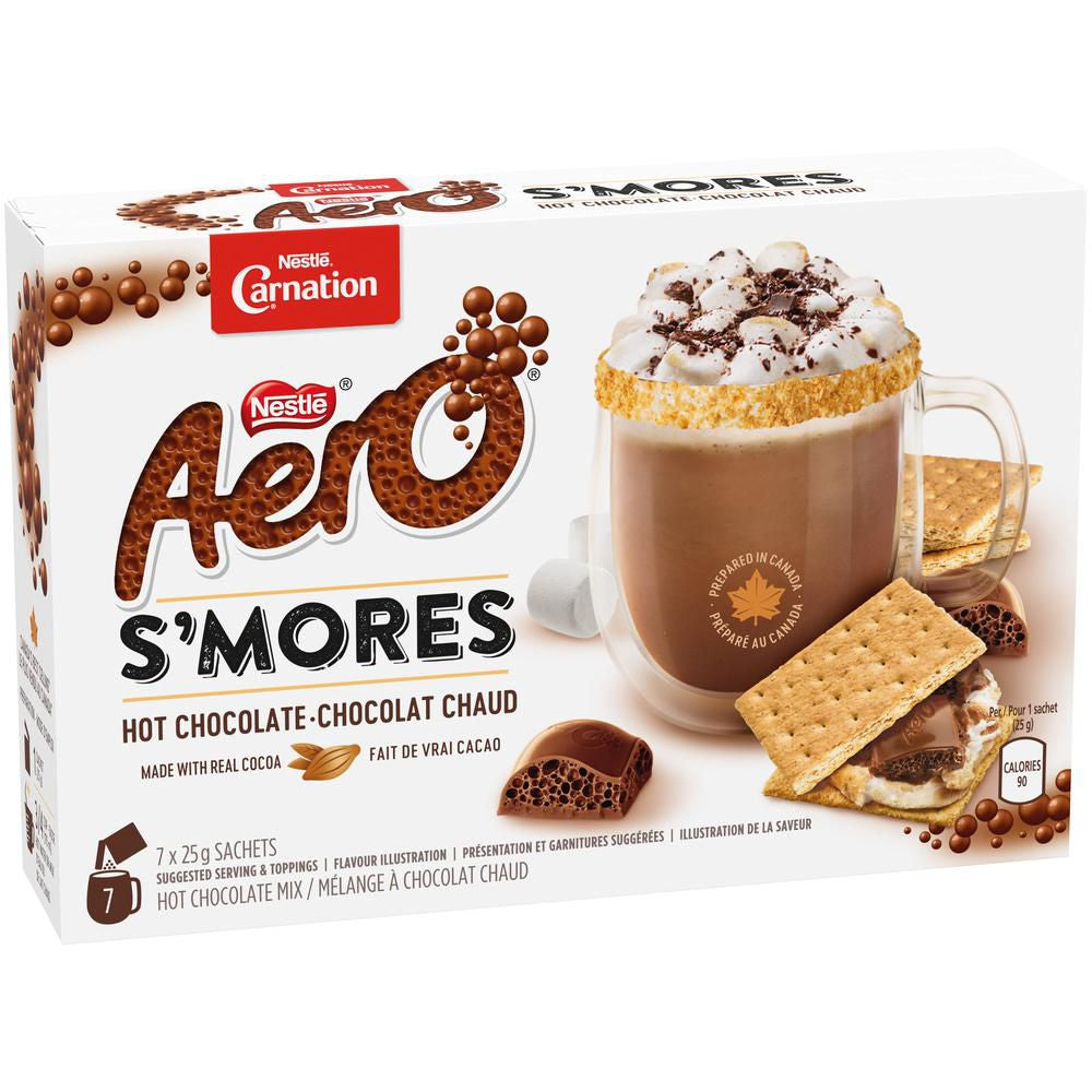 Carnation Hot Chocolate, Aero S'mores (7ct x 25g) sachets, {Imported from Canada}