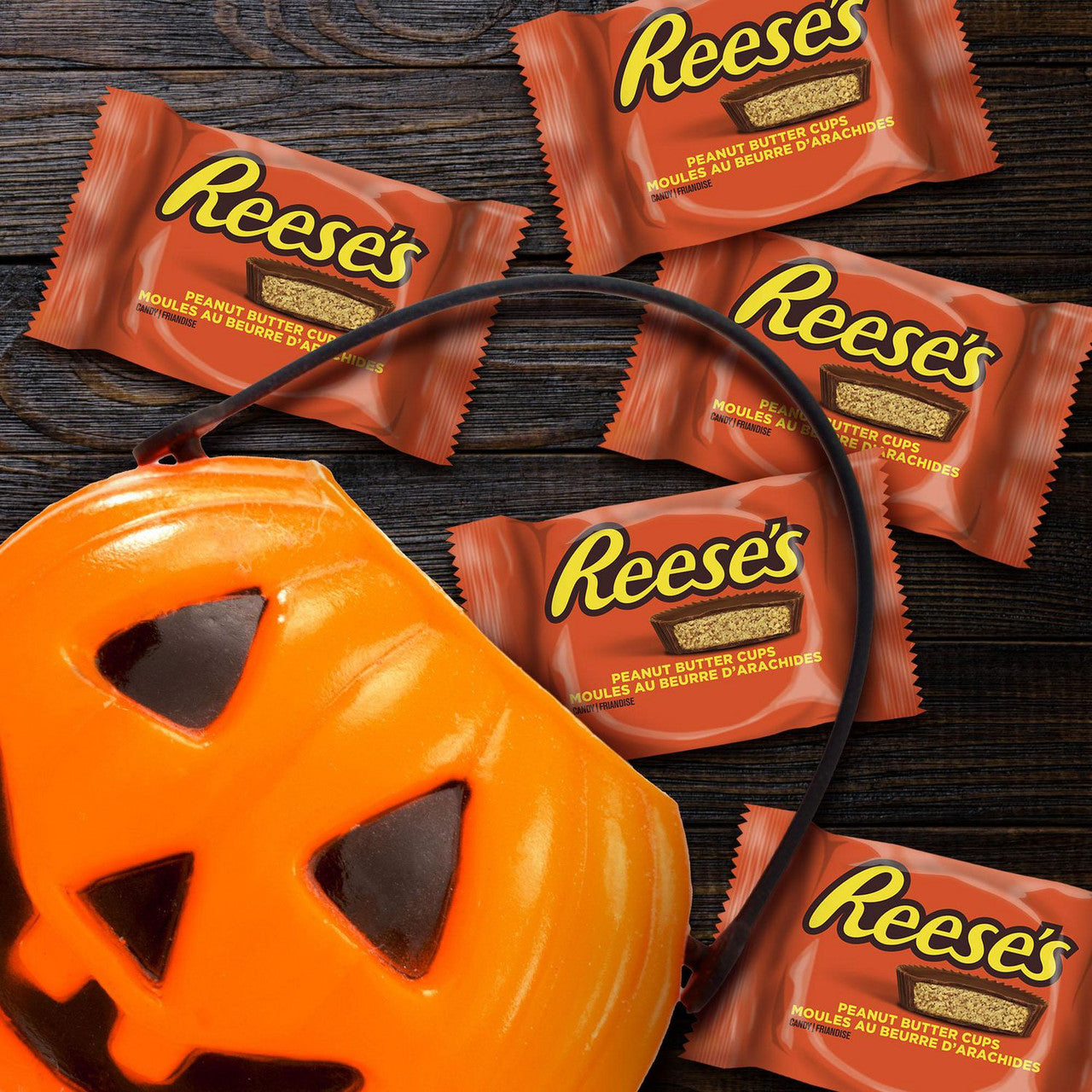 Reese's Peanut Butter Cup Snack Size Halloween Candy, 30ct Bag, 468g/1
