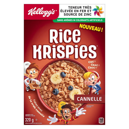 Kellogg's Cinnamon Rice Krispies Cereal, 320g/11.2 oz.  {Canadian}