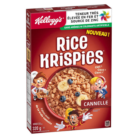 Kellogg's Cinnamon Rice Krispies Cereal, 320g/11.2 oz.  {Canadian}