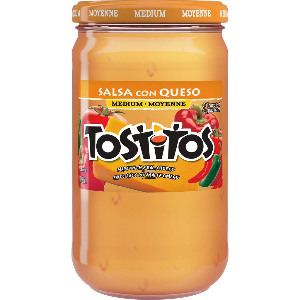 Tostitos Medium Salsa Con Queso Dip, 628mL/22 fl. oz., {Imported from Canada}