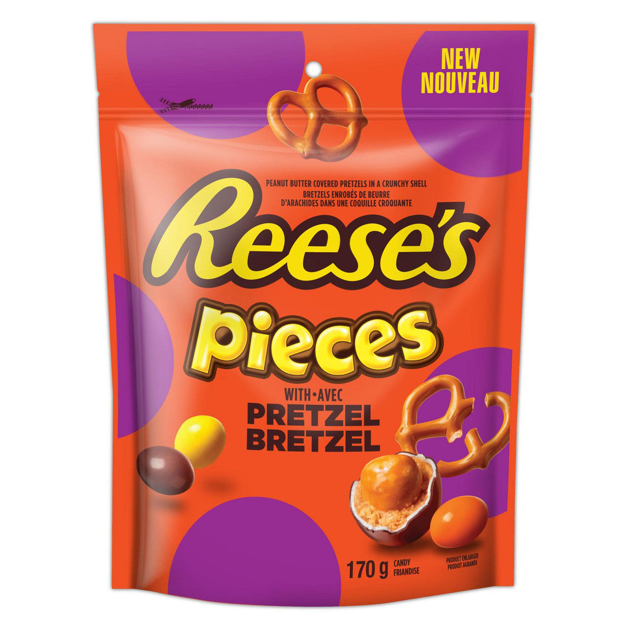 Reese's Pieces with Pretzel Candy 170g/6 oz. (Imported from Canada)