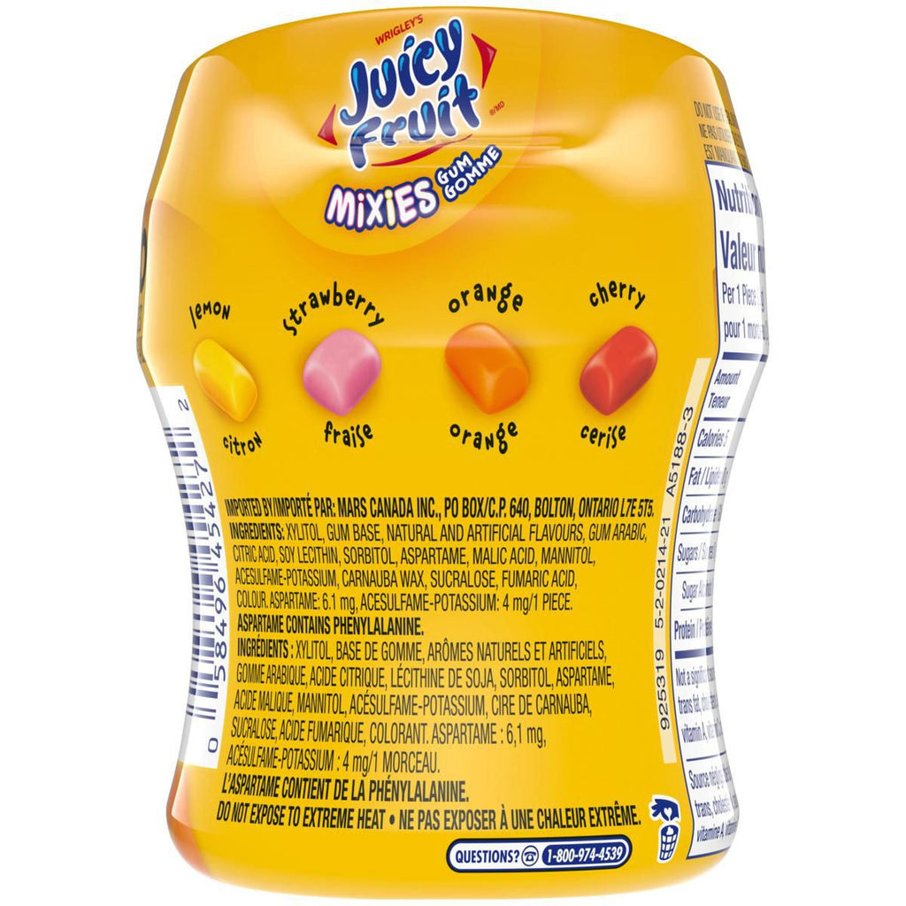 Juicy Fruit Mixies Chewing Gum, 6x40 Piece {Imported from Canada}