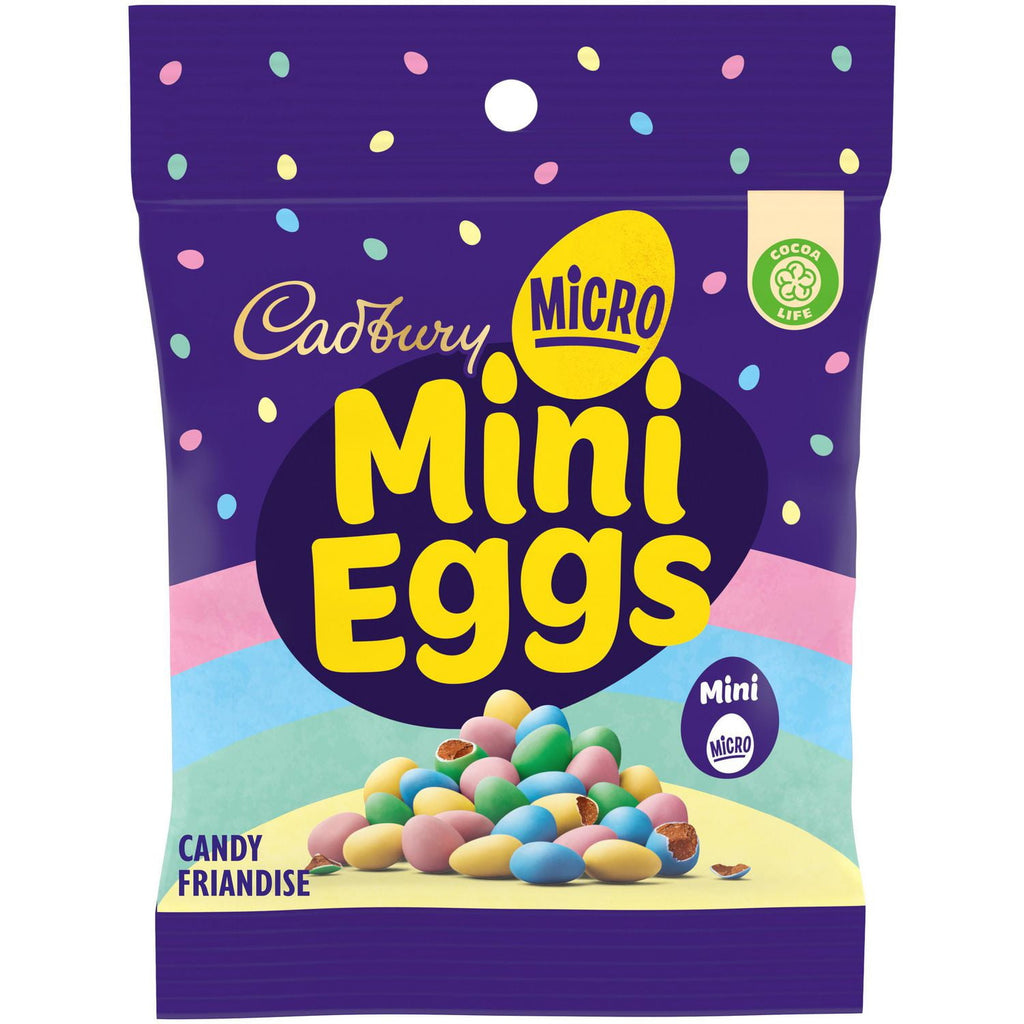 Cadbury Micro Mini Easter Eggs, 90g/3.2 oz., Bag, front of bag.