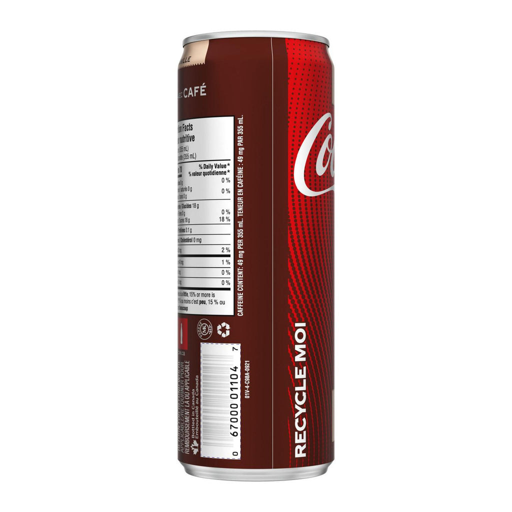 Coca-Cola with Coffee, Vanilla Flavor, 355mL/12.4 oz. Can {Imported from Canada}