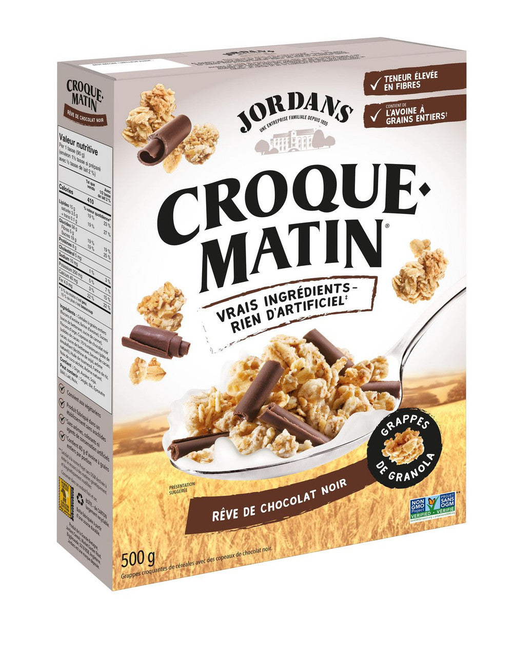 Jordans Morning Crisp Cereal, Dark Chocolate Dream, 500g/17.5 oz. Box(Imported from Canada)