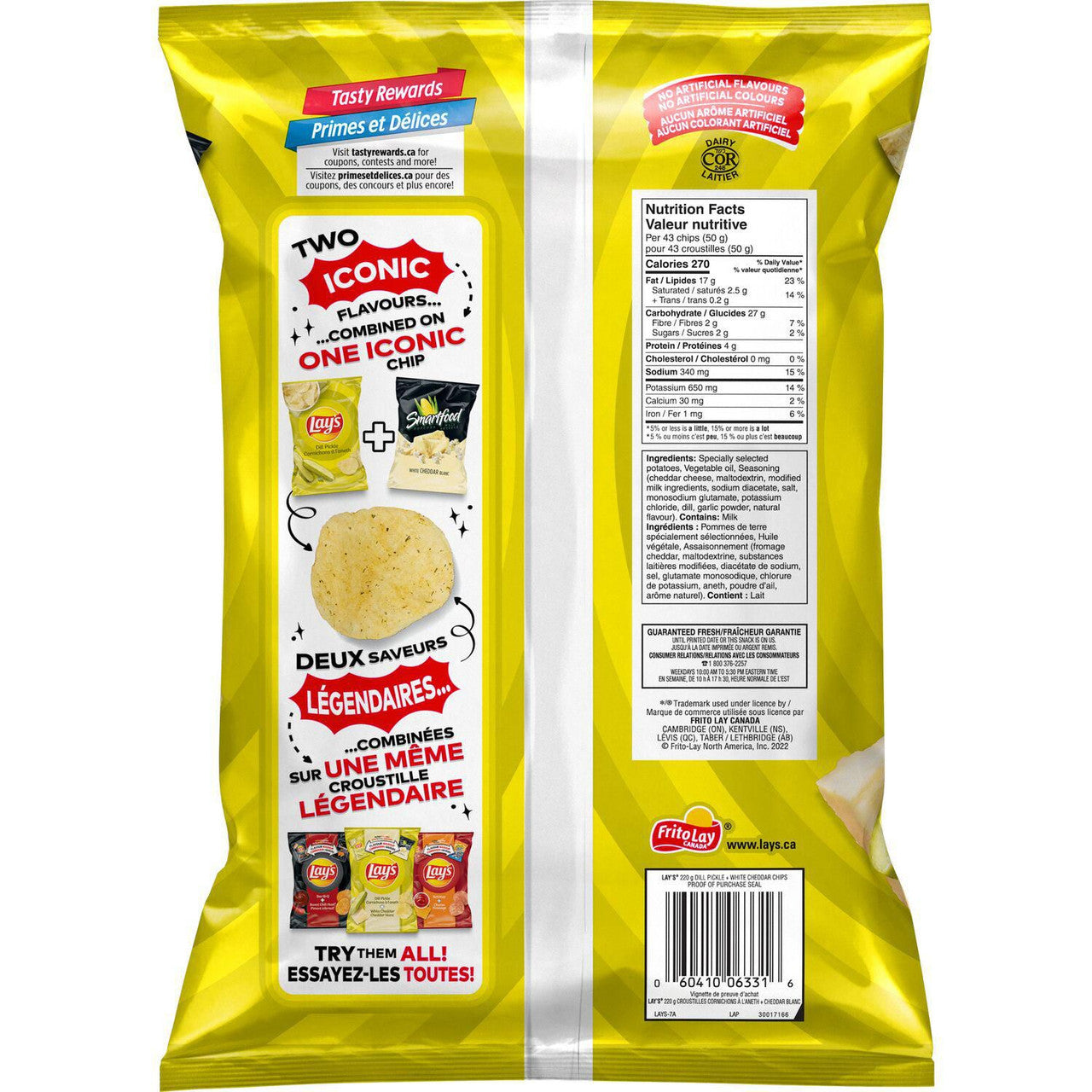 Lay's Potato Chips Dill Pickle & White Cheddar Chips 235g/8.3 oz