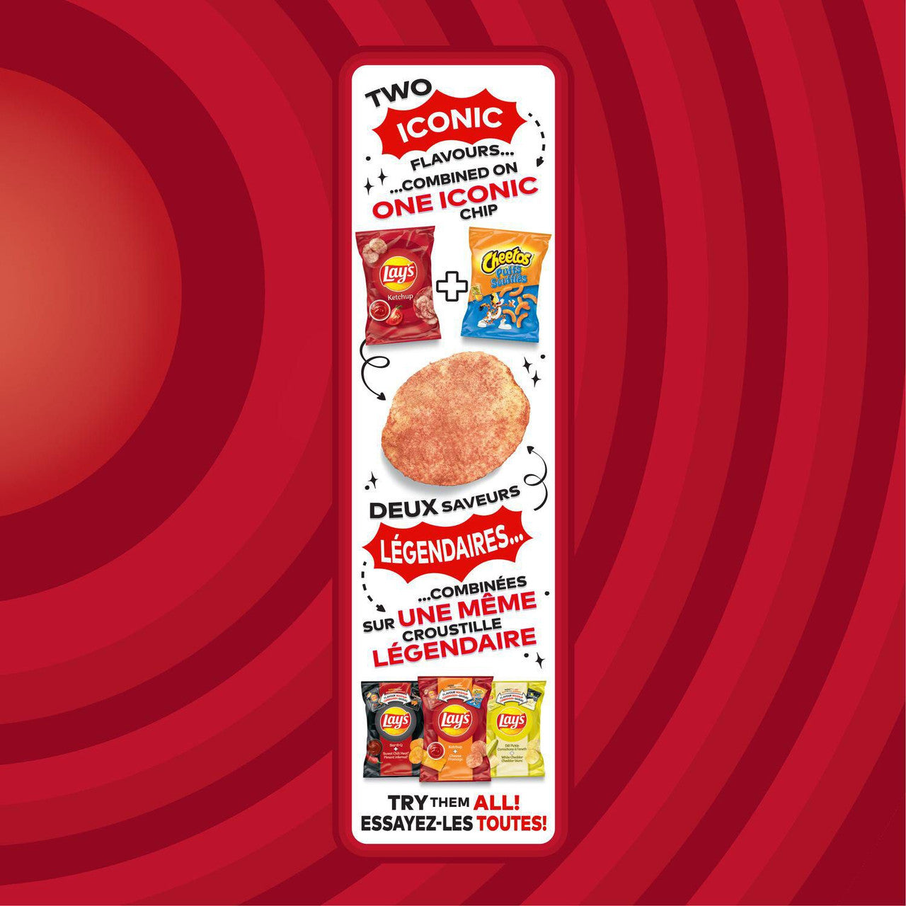 Lay's Potato Chips - Ketchup and Cheetos Mashup 235g/8.3 oz., Bag {Imported from Canada}