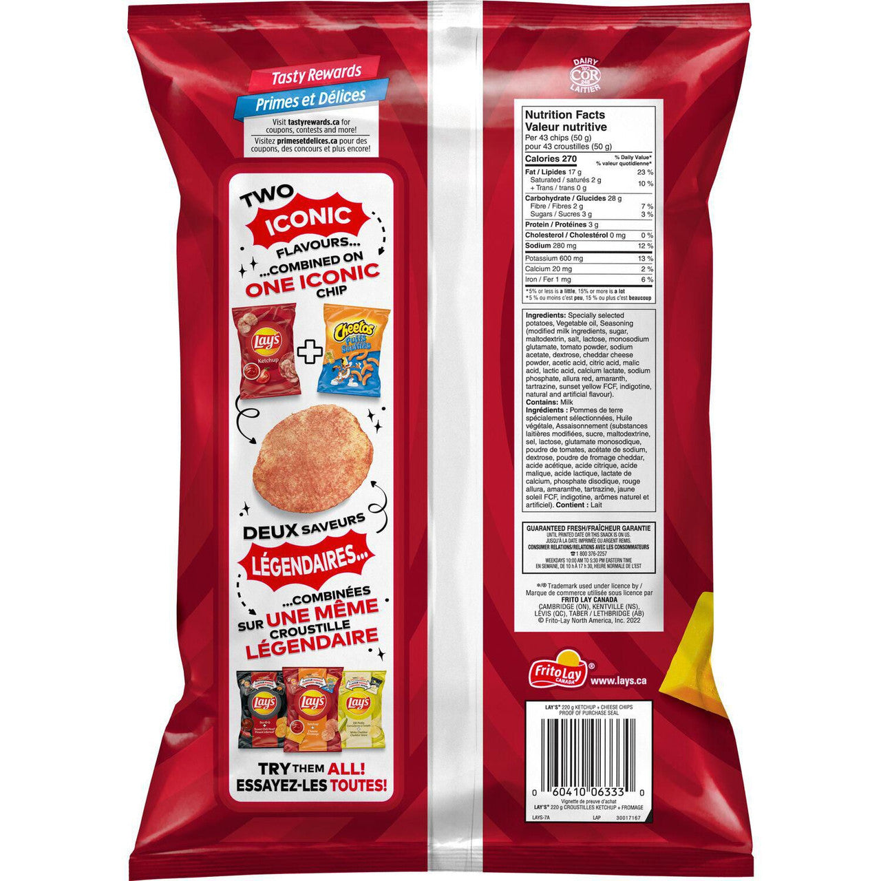 Lay's Potato Chips - Ketchup and Cheetos Mashup 235g/8.3 oz., Bag {Imported from Canada}