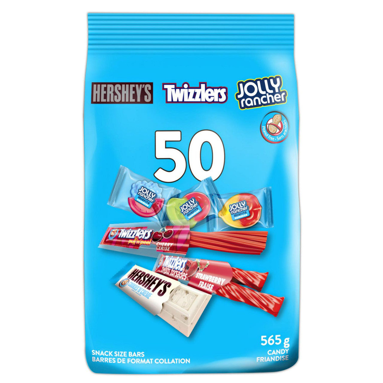 Hershey's Halloween Assorted Peanut Free Chocolate and Candy, 50ct., 565g/1.2 lbs., {Imported from Canada}