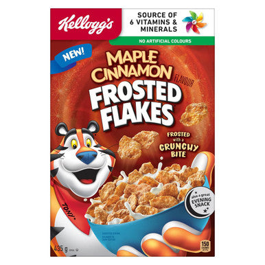 Kellogg's Maple Cinnamon Frosted Flakes Cereal, 435g/15 oz. Box {Imported from Canada}