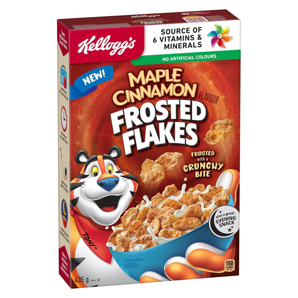 Kellogg's Maple Cinnamon Frosted Flakes Cereal, 435g/15 oz. Box {Imported from Canada}