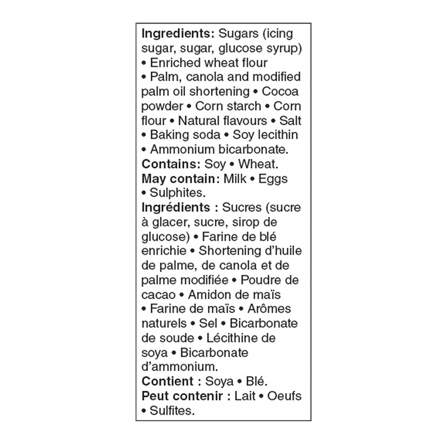 Great Value Chocolate & Vanilla Creme Cookies, 300g/10.5 oz. Package