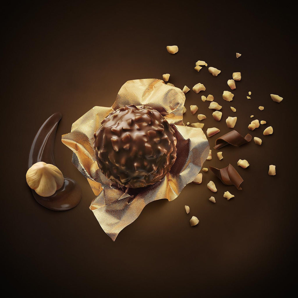 Ferrero Rocher Fine Hazelnut Chocolate Pralines, 37g/1.3 oz. {Imported from Canada}