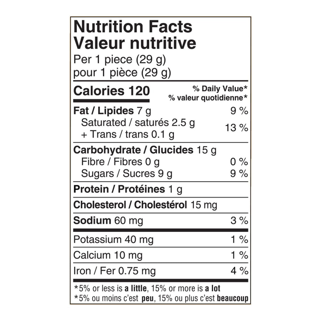 Two-Bite Brownie & Cake Bites, 576g/1.3 lbs. - Nutrition Facts Label