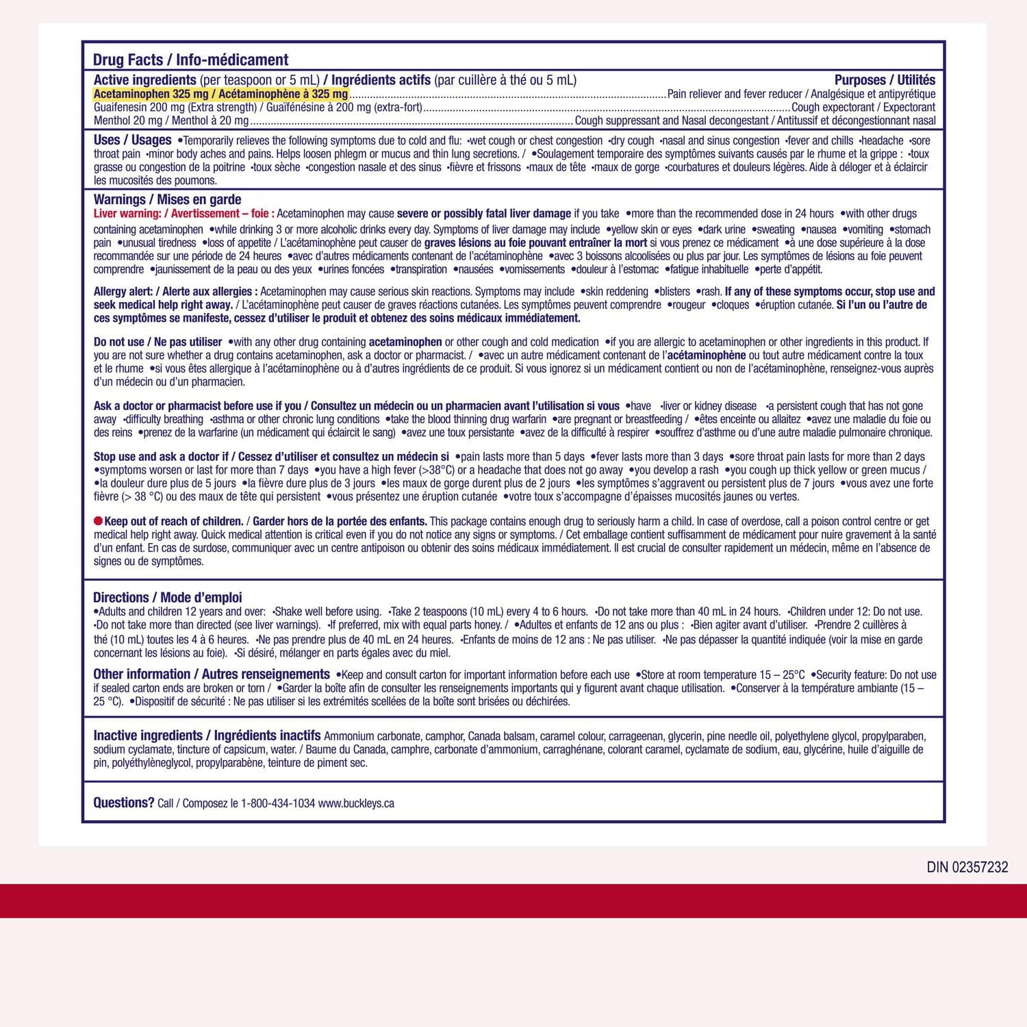 Buckley's Complete Plus Extra Strength Mucus Relief Syrup - 2x250mL