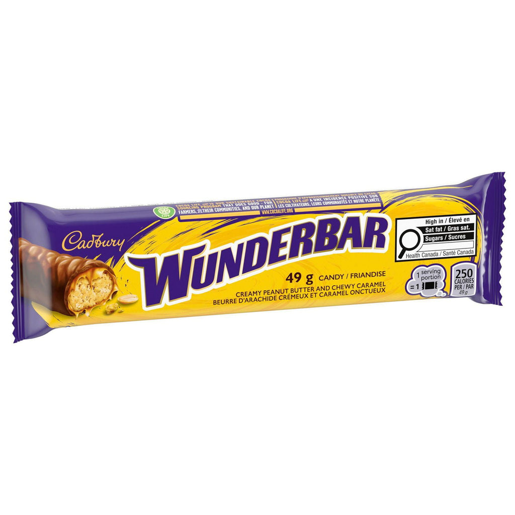 Cadbury Wunderbar chocolate bar packaging on a white background