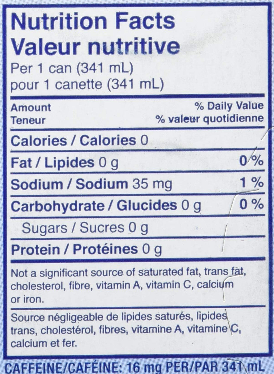 Nestea Zero Iced Tea Soft Drinks, 341mL/11.5oz., cans, 12ct, {Imported from Canada}