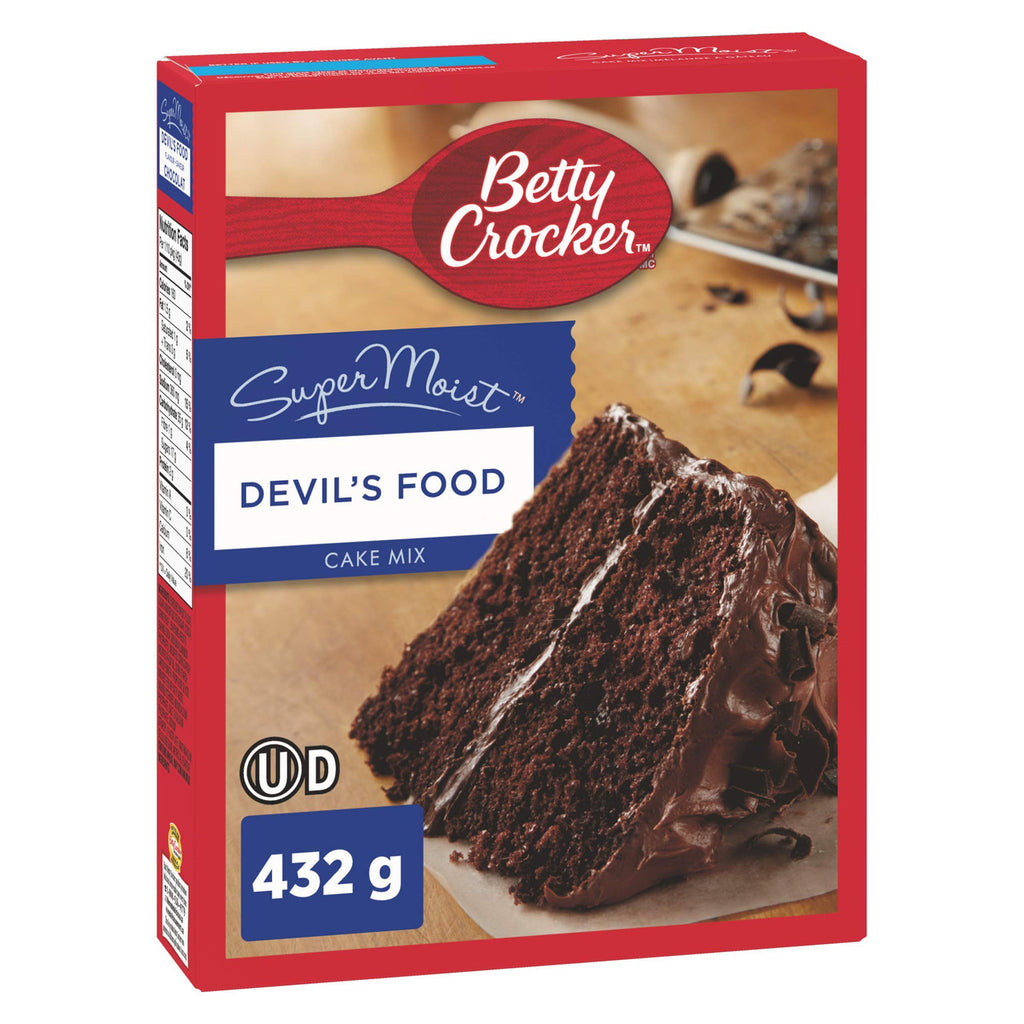 Betty Crocker Devil's Food Super Moist Cake Mix, 432g/15oz., {Imported from Canada}