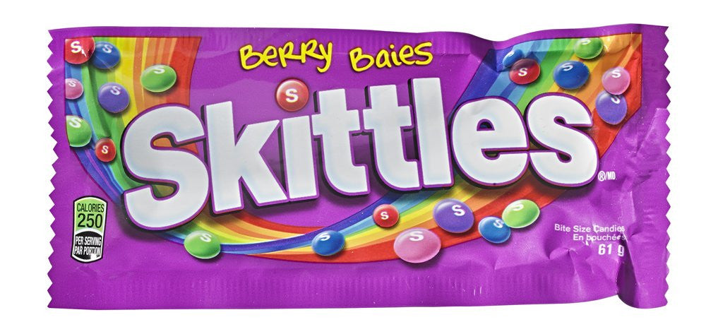 Skittles Berry Gummy Candy, 61g/2.2oz., (36pk) {Imported from Canada}