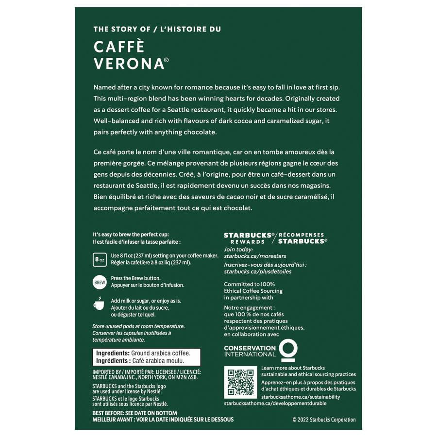 Starbucks Capsules Starbucks Caffè Verona Pour Nespresso Vertuo - 100 g