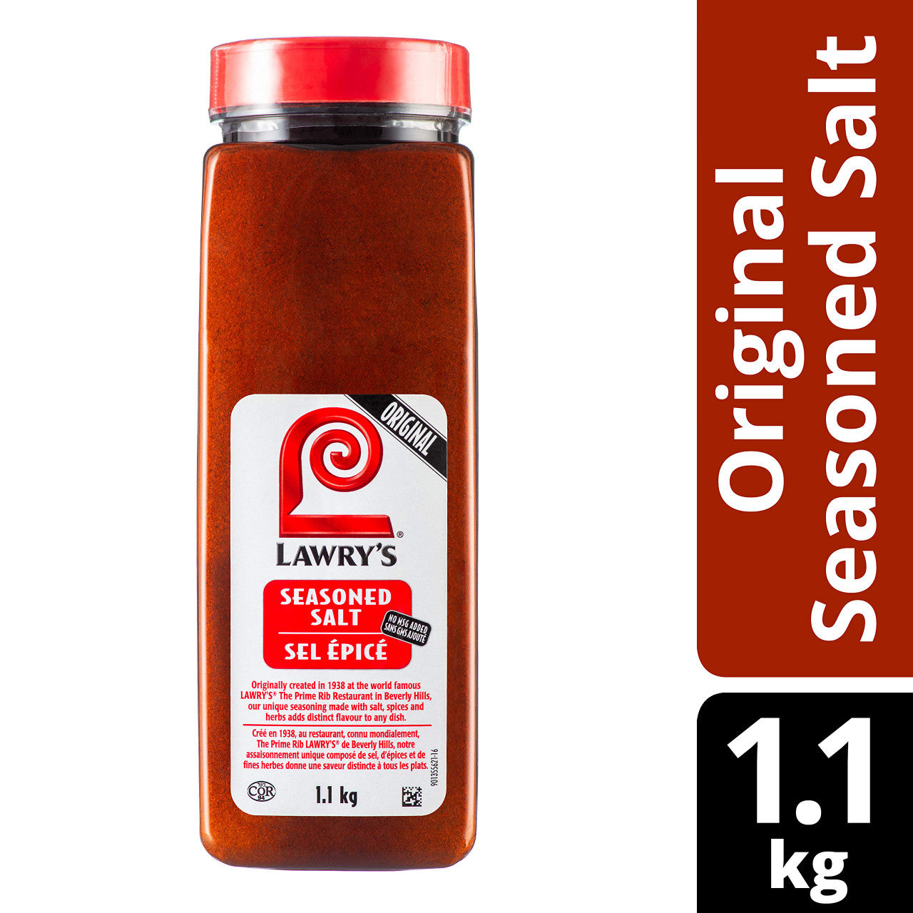 Lawry's, The Original Seasoned Salt, 1.1kg/2.4lbs., {Imported from Canada}