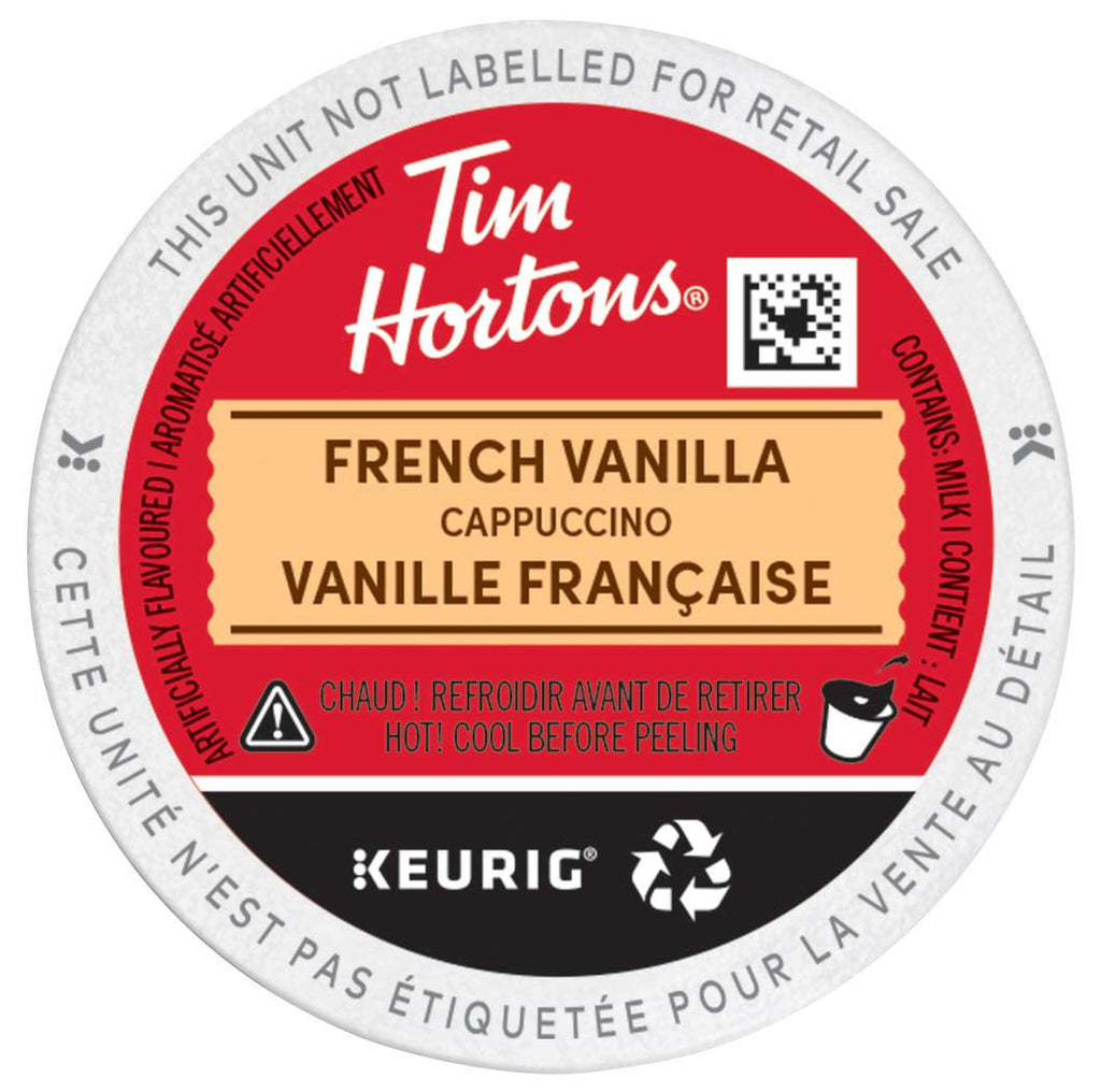 Tim Horton's Cappuccino French Vanilla k-cups, 148g/ 10 Count {Imported from Canada}