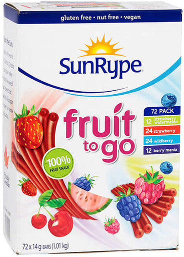 SunRype Fruit to Go (72ct)  14g (0.49 oz.) Snacks, {Imported from Canada}