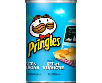 Pringles Salt & Vinegar Potato Chips 68g/2.4oz, Cans, 12pk, {Imported from Canada}