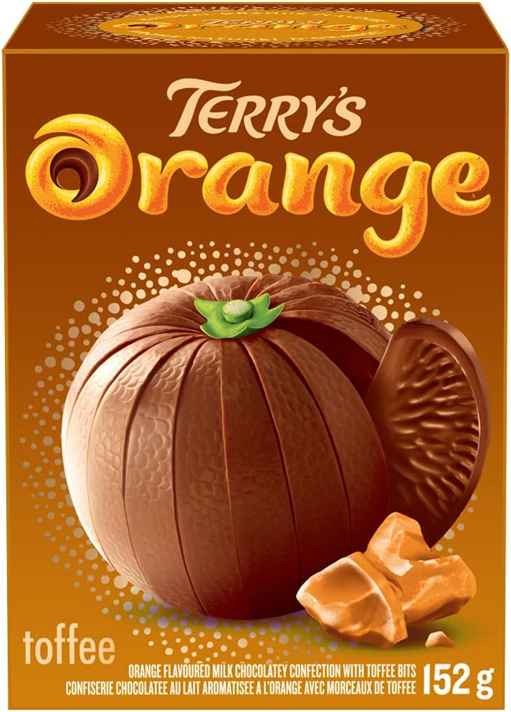 Terry's Orange Milk Chocolate with Toffee Bits, 157g/5.5 oz. Bar {Imported from Canada}