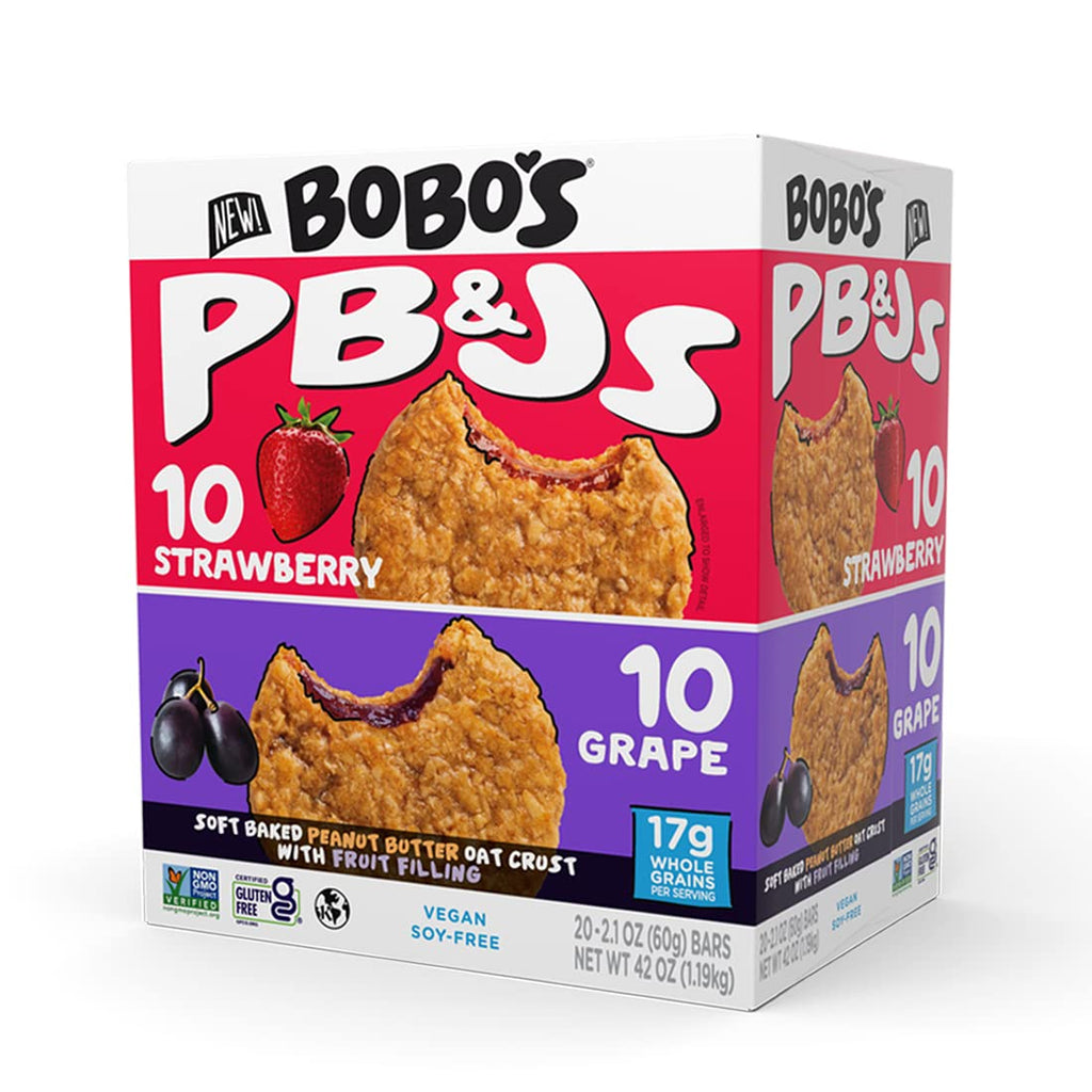 Bobo's PB&J's Oat Snack, Variety Pack, 1.2kg/2.6 lb