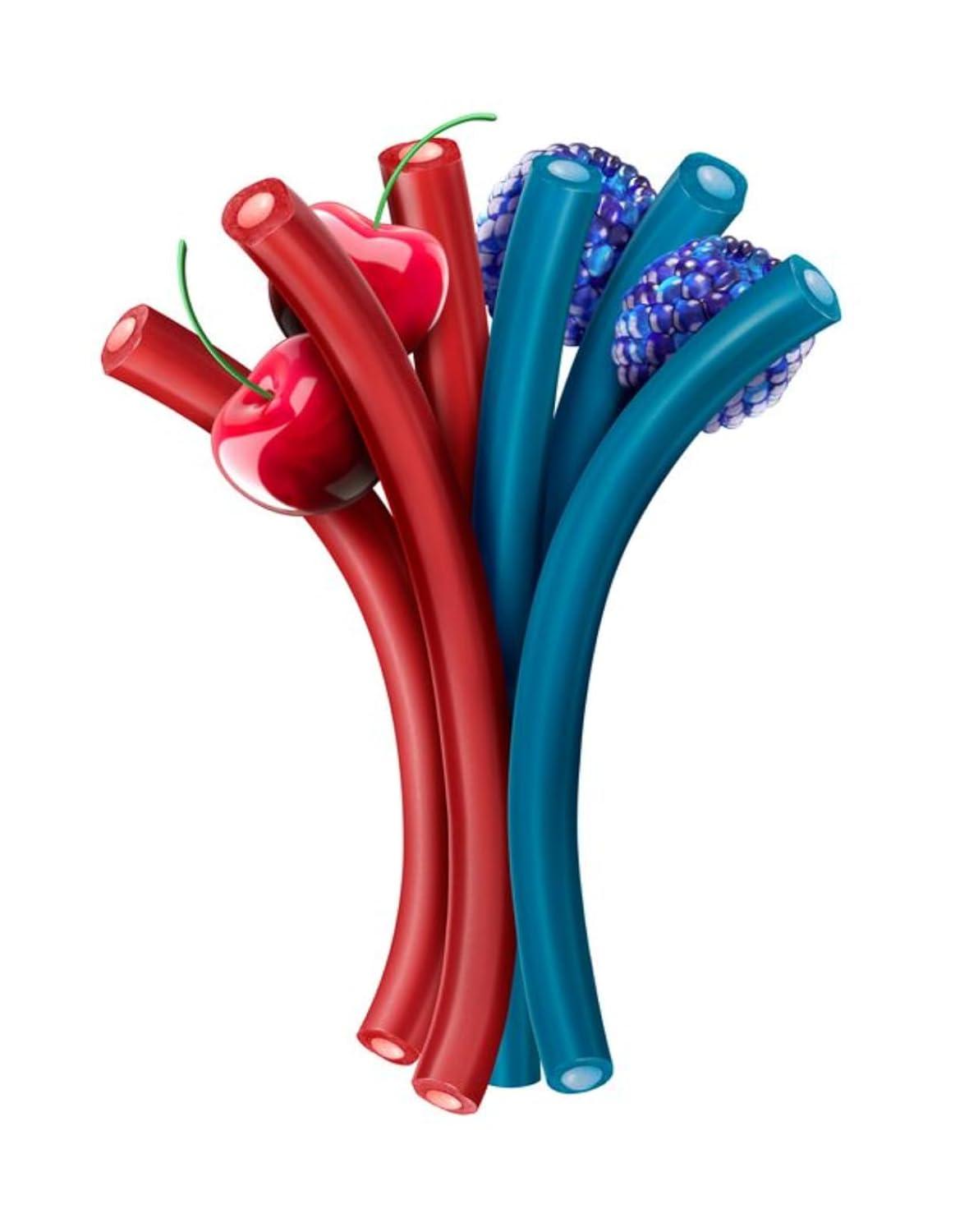 Holley Rancher Ropus Jolly Rancher Blue Raspberry & Cherry Flavored Gummy Ropes, 283g/9.9 o