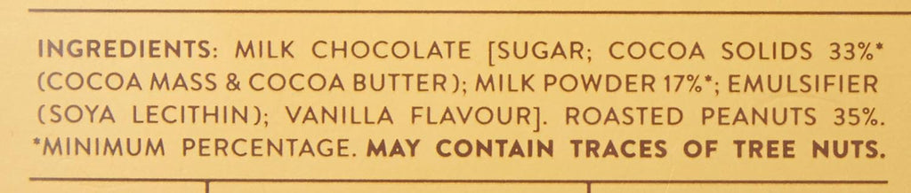 Whittaker's 33% Cocoa Peanut Slab Milk Chocolate Bar, 50g/1.75 oz. Bar